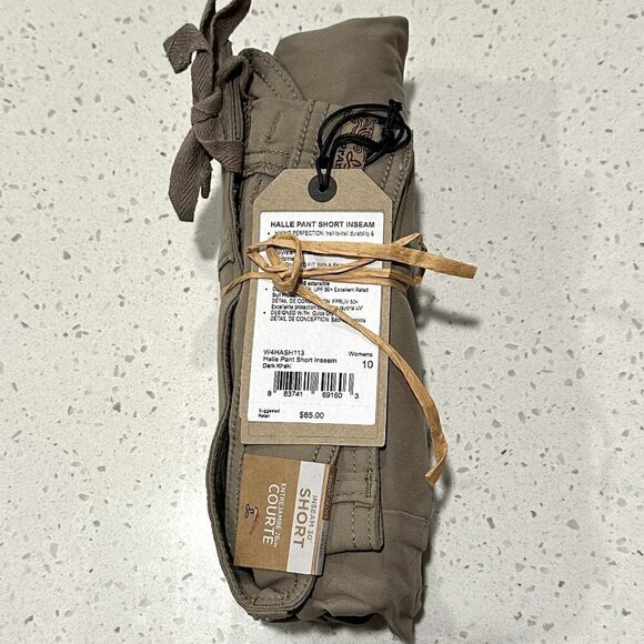 NWT Prana Halle Pant - Short Inseam in Dark Khaki - Size 10 - Picture 3 of 12